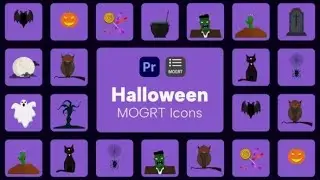 Halloween Icons For Premiere Pro Template Download
