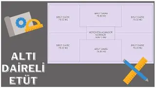 AUTOCAD 6 DAİRELİ ETÜT ÇİZİMİ, GSTARCAD2018