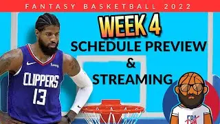 Week 4 Preview - Schedule Breakdown & Quality Games - NBA Fantasy Basketball 2021