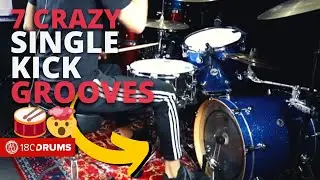 7 CRAZY FAST SINGLE PEDAL DRUM BEATS (IMPROVE BASS DRUM SPEED)!