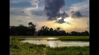 How to paint cloudy sky and sunset in watercolor