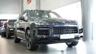 Porsche Cayenne в цвете Темно-синий металлик (Moonlight Blue)