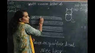 std Junior kg sub english write cursive letter c in four lined note book