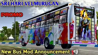 New Bus mod Announcement📢 || SRI HARI VELMURUGAN Bus for Bussid || PROMO Video ||