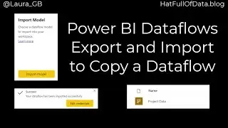 Power BI Dataflow - Export and Import to Copy a Dataflow