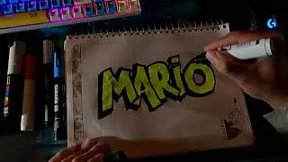 Time lapse creating a simple graffiti
