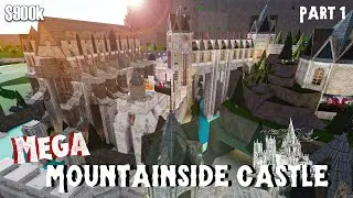 Bloxburg | Mega Mountainside Castle || House Build [Roblox] [Part 1/5]