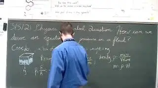 Deriving an Equation for Pressure in a fluid