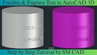 3D Text Embossing & Engraving in AutoCAD 