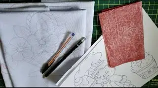Como transferir um risco para o pano de prato. 