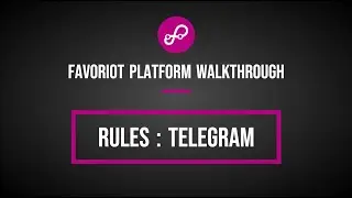 Favoriot Platform Walkthrough - Rules Telegram