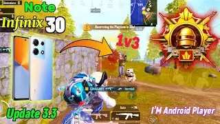 Heavy Clutch Gameplay | infinix note 30 pubg test 2024 | Pubg Lag Test & Battery Test & Heating Teat