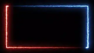 Neon Rectangle Frame Glowing Border Black Screen/Neon Lighting Frame Glowing Border/Neon Border#neon