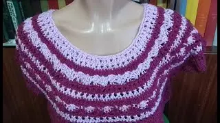 Рисунок для круглой кокетки крючком