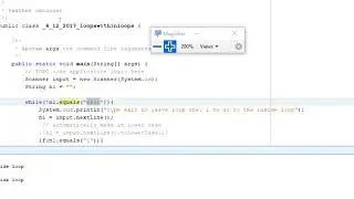 Nested While Loops With Strings - Java One