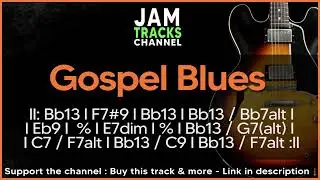 Soulful Gospel Blues Guitar Backing Track in Bb