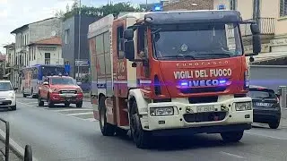 [Rare] Passaggio VVF del distaccamento di Montevarci in emergenza con Aps Iveco Maxicity + Aib Ford