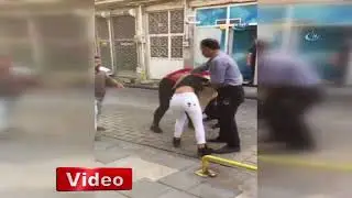 Genç kızlar saç saça baş başa kavga etti