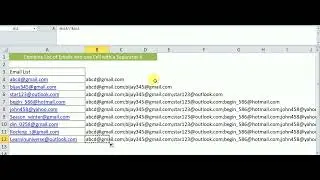 Combine List of Emails into Single Cell in Excel (Technique 2)