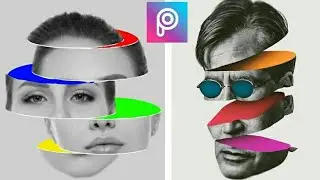 Picsart head sliced photo effect editing