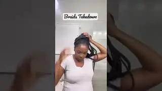 Taking Out My Braids 🥺😱Hair Growth after Protective Style #shorts #naturalhair #braids #takedown