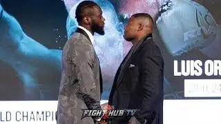 INTENSE FACE OFF BETWEEN DEONTAY WILDER & LUIS ORTIZ IN NEW YORK!