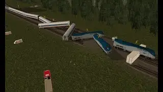 Trainz 12 70 mph Amtrak hits fully loaded semi truck ****100 SUB SPECIAL****