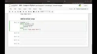 061 - while-else Loop in Python