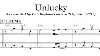 Unlucky - Bob Reylonds Solo Transcription (Bb). Transcribed by Arkady Dudka.