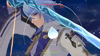 vaporize  Ayato destroys pyro cube (Pyro Hypostasis ) ( Genshin Impact )
