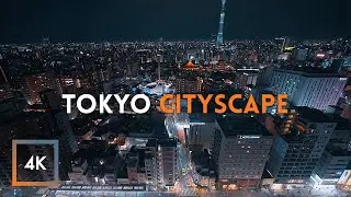 Open Window City Soundscape | Tokyo, Skytree View Night to Sunrise (No Loops)