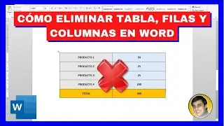 Como ELIMINAR TABLA, FILAS y COLUMNAS en WORD
