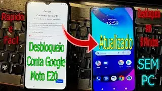 Desbloqueio de Conta Google Moto E20 (Novo Método Sem PC Atualizado)