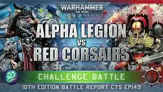 Red Corsairs vs Alpha Legion Chaos Space Marines Warhammer 40K Battle Report 10th Edition 2000pts