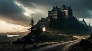 Enigmatic Village Serenity: Nocturnal Ambience with Wolf Howling and Dogs Barking