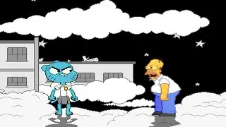 ADD004 MUGEN: Nicole (Me) Vs Sozzled Homer