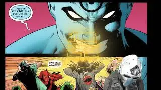 Batman who laughs turns into Dr. Manhattan