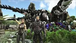ARK: Survival Evolved - Beta Dragon Boss Fight with the Wife !!!