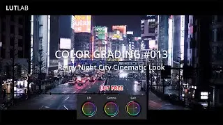 COLOR GRADING 013 - Rainy Night City [Purple] Cinematic Look | LUT Free