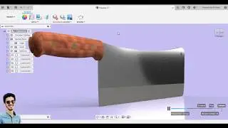 How to design a cleaver with fusion   ازاي تصمم ساطور