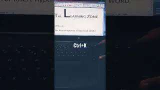 Ctrl+K | lnsert hyperlink in MICROSOFT WORD | computer/laptop short cut key
