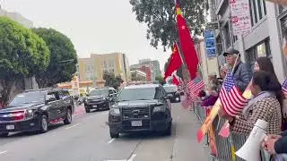 习近平主席抵达美国旧金山 受到热烈欢迎