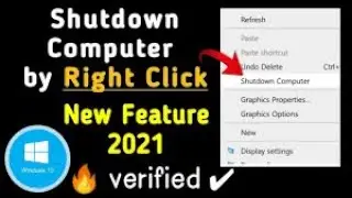 right click to shutdown computer | Shudown