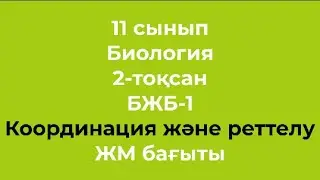 11 сынып Биология 2 тоқсан БЖБ 1 Координация және реттелу ЖМ бағыты
