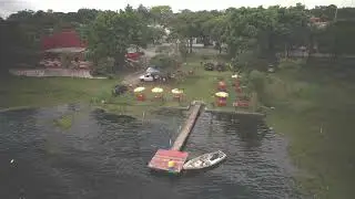 Drone sobrevoa a Represa do Guarapiranga na Zona Sul de São Paulo SP