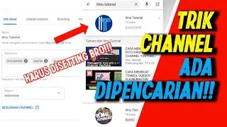 CARA AGAR CHANNEL ADA DI PENCARIAN YOUTUBE
