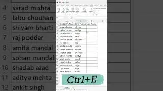 flash fill in excel | excel flash fill in hindi | how to use flash fill in excel to split data