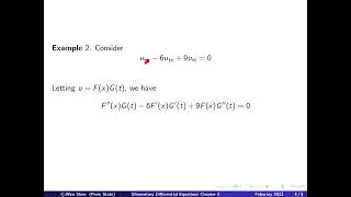 V9-6: Separation of variable, discussion and examples. Elementary Differential Equations .