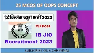 IB _JIO_Preparation. || OOPS Concepts || 15 Mcq questions ||