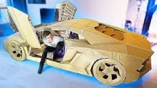 (RECOPILACIÓN) ¡¡HACIENDO UN LAMBORGHINI DE CARTÓN A TAMAÑO REAL!! | ALVAROPIOS